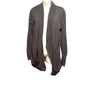 Soft Surroundings Laginlook Gray Slouchy Cardigan